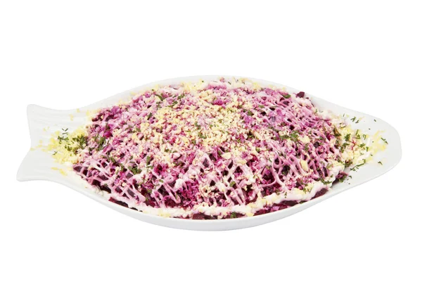 Rus geleneksel ringa balığı salatası