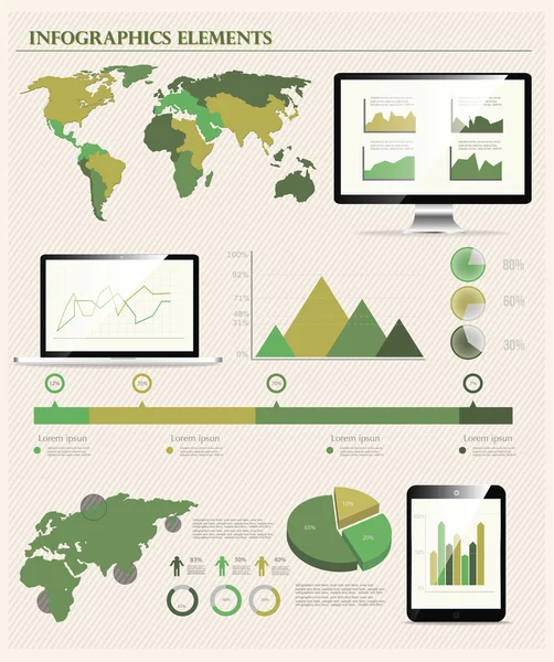 Éléments infographiques de l'industrie des TI — Image vectorielle