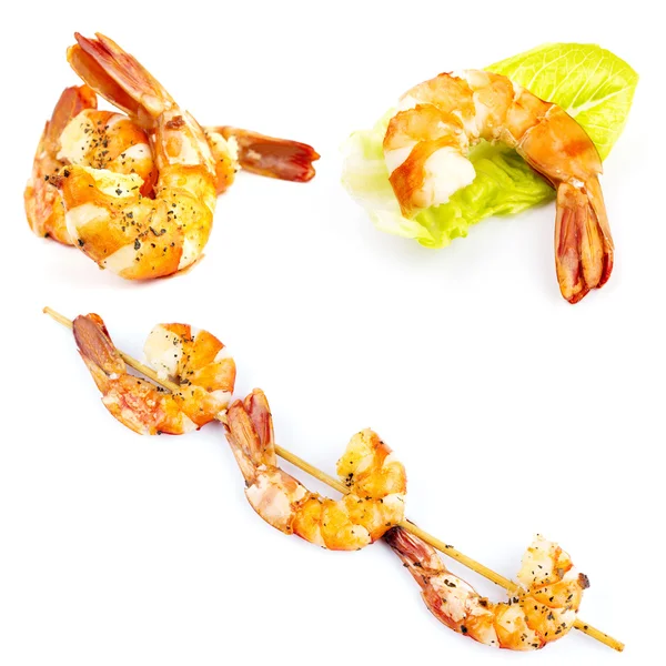 Shrimp isolated on white — Stock Photo, Image