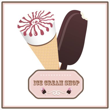 Renkli dondurmanın vektör çizimi