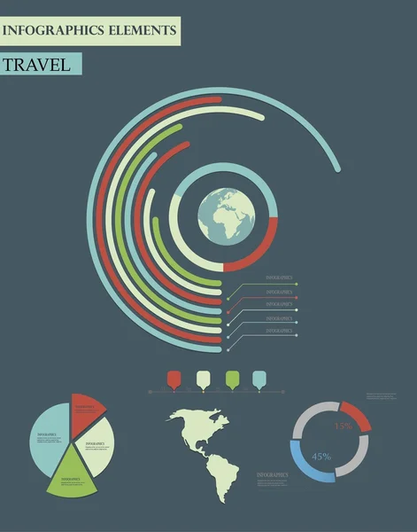 Infografías de viajes — Archivo Imágenes Vectoriales