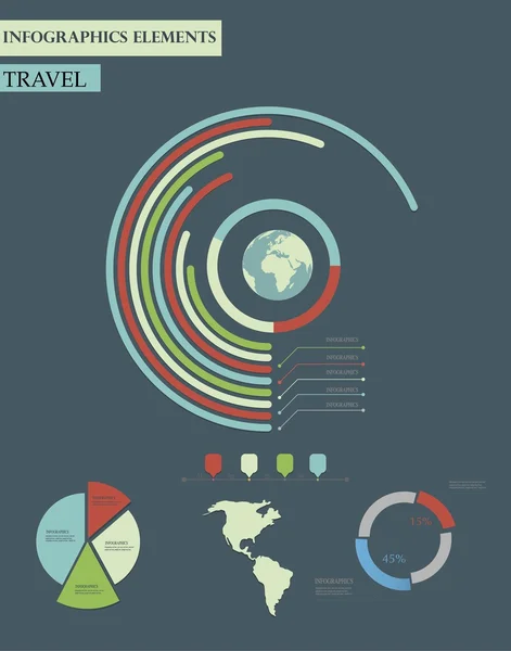 Seyahat infographics — Stok Vektör