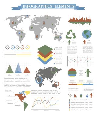 Infographic öğeleri koleksiyonu