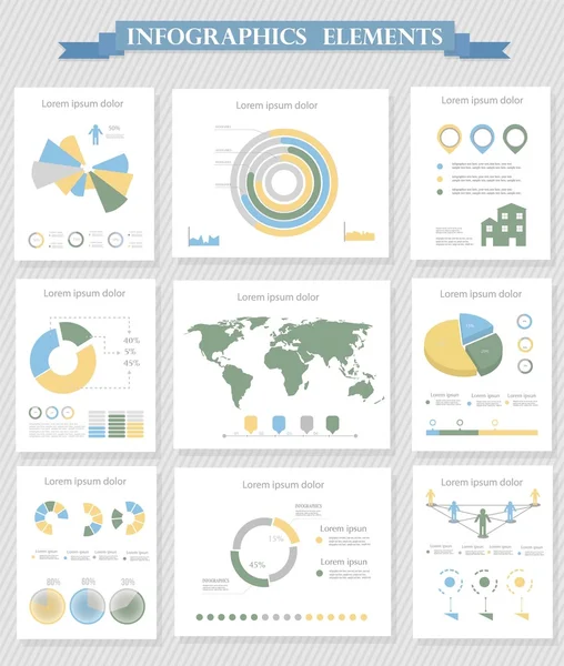 Sammlung von infografischen Elementen — Stockvektor