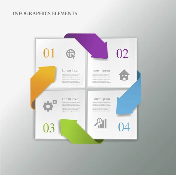 Infografis vektor - Stok Vektor