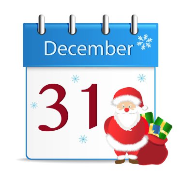 Vektör renkli Noel varış takvimi