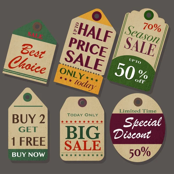 Sale Tags Design — Stock Vector