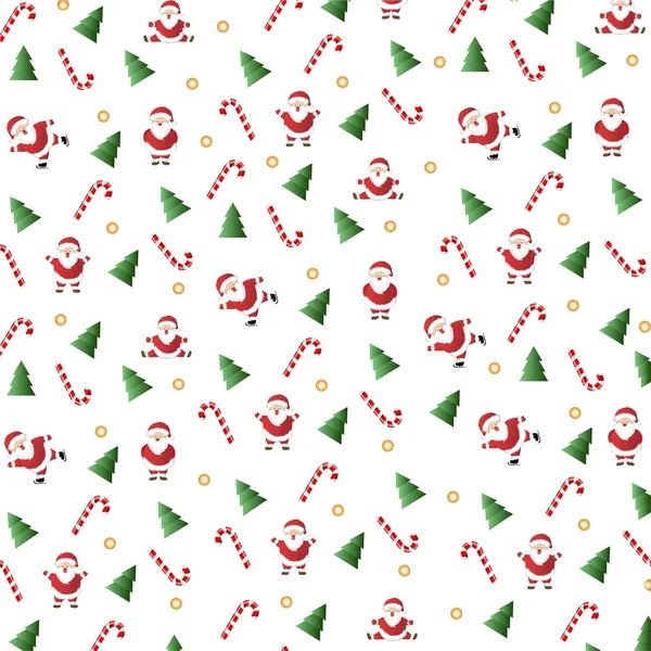 Ensemble de motifs de Noël sans couture — Image vectorielle