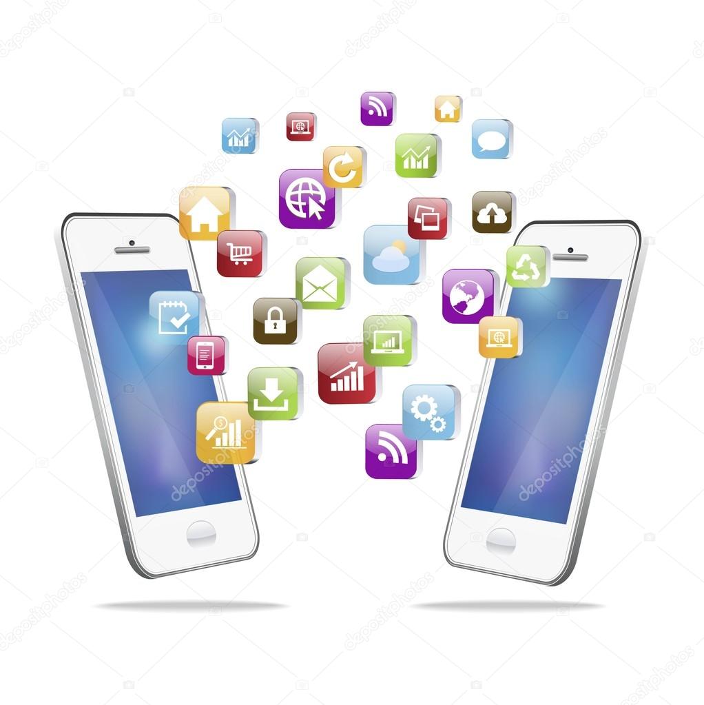 vector illustration of Mobile Phone Application