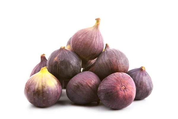 Figues fraîches isolées sur fond blanc — Photo