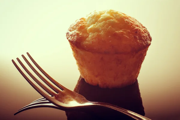 Muffin of cottage cheese dough — Stock Photo, Image