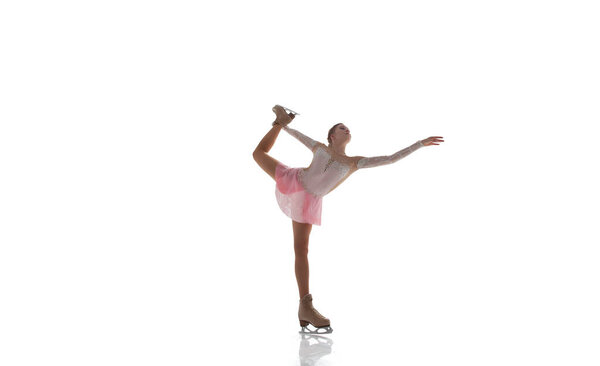 Young Woman Figure Skating Royalty Free Stock Images