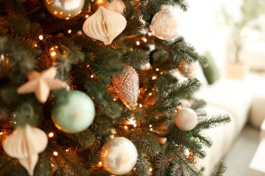 Noel 'in beyaz iç kısmı. Çatı katında oturma odası..