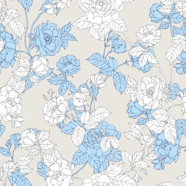 Bahar bahçe çiçek deseni