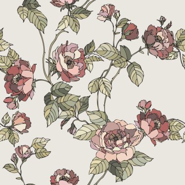 Bahar bahçe çiçek deseni