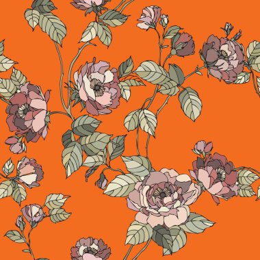 Bahar bahçe çiçek deseni