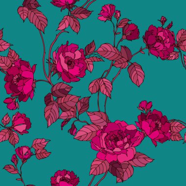 Bahar bahçe çiçek deseni