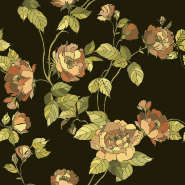 Bahar bahçe çiçek deseni