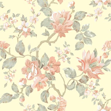 Bahar bahçe çiçek deseni