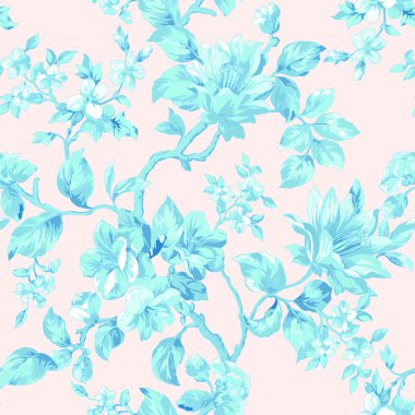 Bahar bahçe çiçek deseni