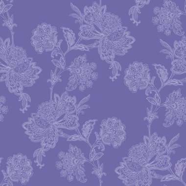 Dikişsiz peonies desen