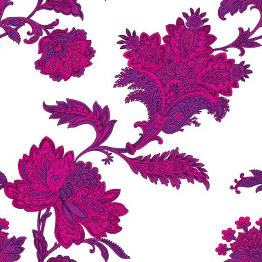 Dikişsiz peonies desen