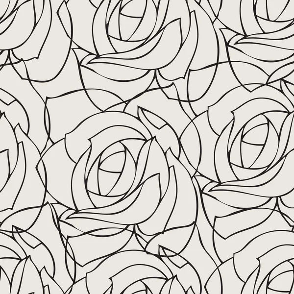 Roses flowers pattern — Stock Vector