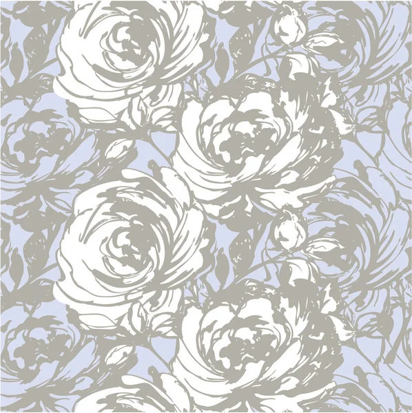 Roses motif de fleurs — Image vectorielle