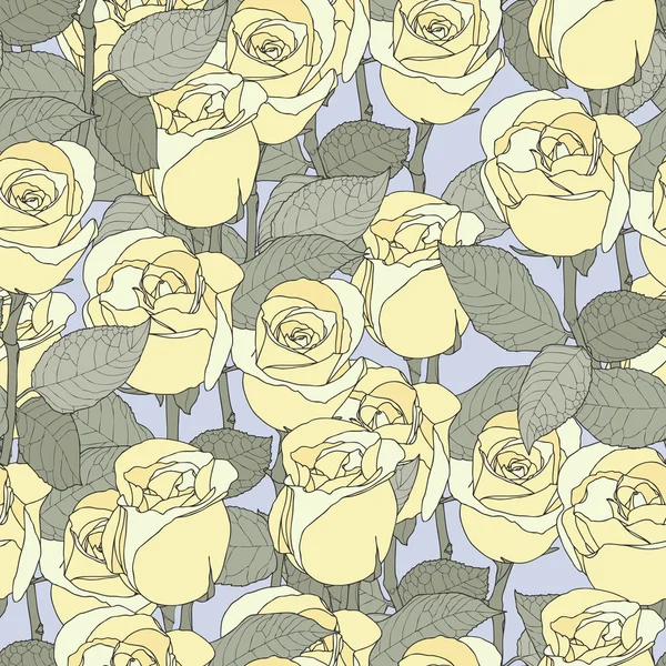 バラの花のパターン — ストックベクタ