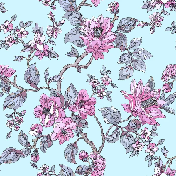 Bahar bahçe çiçek deseni