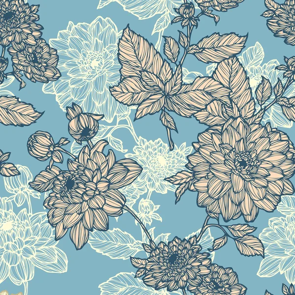 Modèle de fleurs sans couture — Image vectorielle