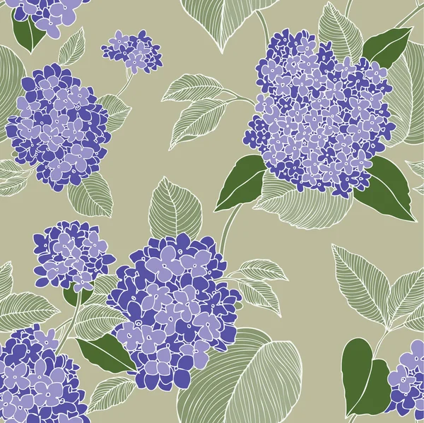 Modèle de fleurs de lilas — Image vectorielle