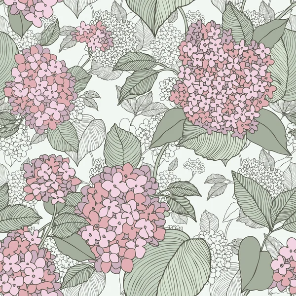 Modèle de fleurs de lilas — Image vectorielle
