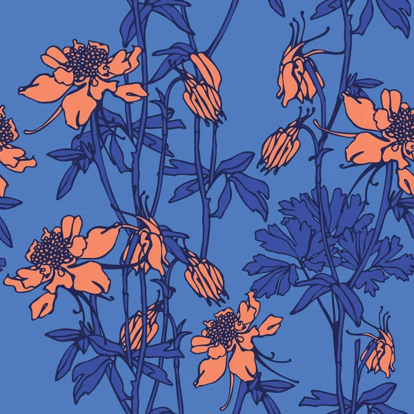 Garden flowers background — Stock Vector
