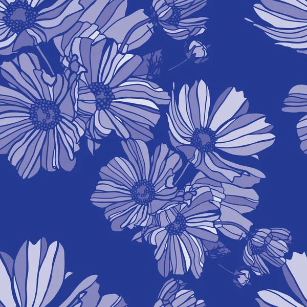 Iris flowers seamless pattern — Stock Vector