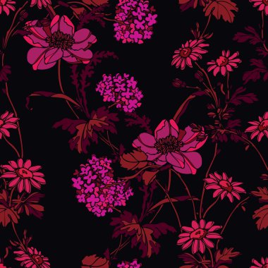 Dikişsiz çiçek deseni