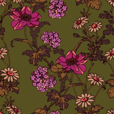 Dikişsiz çiçek deseni