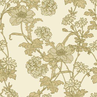 Dikişsiz çiçek deseni