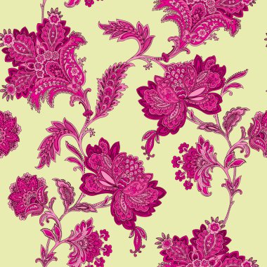 Dikişsiz peonies desen