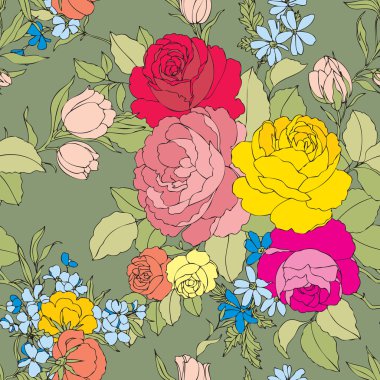 Dikişsiz çiçek deseni
