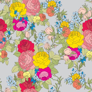 Dikişsiz çiçek deseni