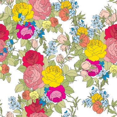 Dikişsiz çiçek deseni