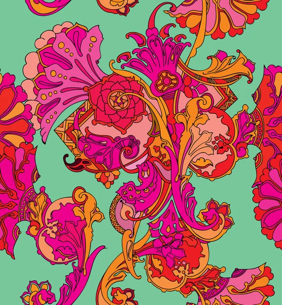 Цветочный бесшовный красочный узор — стоковый вектор