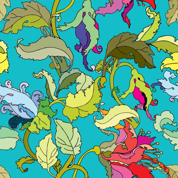 Квітковий безшовний барвистий візерунок — стоковий вектор