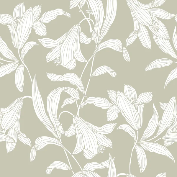 Sorunsuz lily çiçek deseni