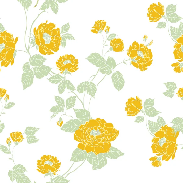 Seamless flowers pattern — Stock Vector