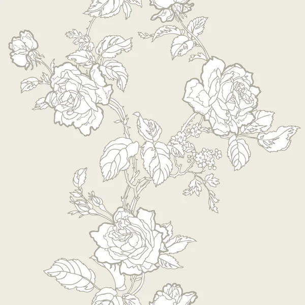 Elegance Seamless pattern with flowers roses — Stock Vector