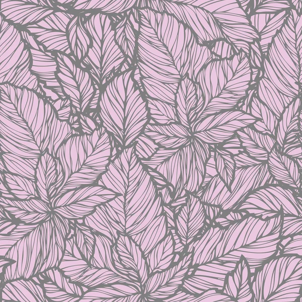 Naadloze patroon met blad ornament — Stockvector