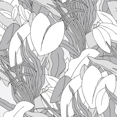 Yaprak süsleme ile Seamless Modeli