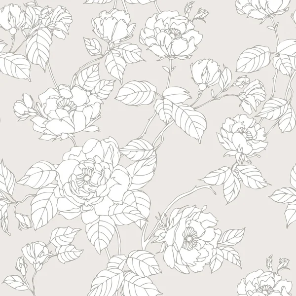 Seamless pattern with flowers roses — Stock Vector